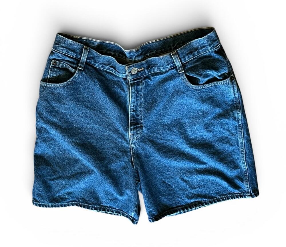 Vintage Y2K Gitano Blue Denim High Waisted Mom Jean Shorts 33” Waist